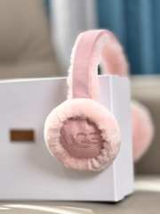 Uubags UGG Sheepskin Embroidery Earmuff In Pink - 1