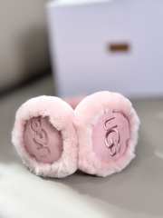 Uubags UGG Sheepskin Embroidery Earmuff In Pink - 3