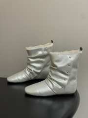 Uubags Louis Vuitton Nomad Boot In Silver Metallic Shearling Lining - 3