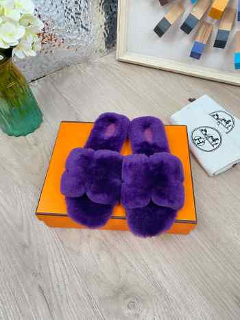 Uubags Hermes sandal in shearling 12