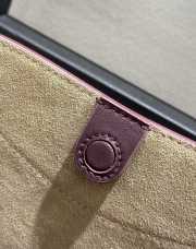 Uubags Loewe Hammock Slice leather crossbody bag in burgundy 21x10.5x24cm - 4