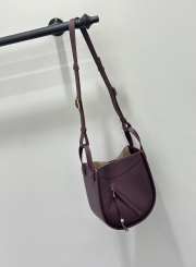 Uubags Loewe Hammock Slice leather crossbody bag in burgundy 21x10.5x24cm - 2