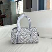 Uubags Tory Burch T Monogram Utility Mini Barrel Bag In Grey 20.5x12x9.5cm - 1