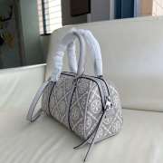 Uubags Tory Burch T Monogram Utility Mini Barrel Bag In Grey 20.5x12x9.5cm - 5