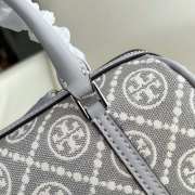 Uubags Tory Burch T Monogram Utility Mini Barrel Bag In Grey 20.5x12x9.5cm - 3