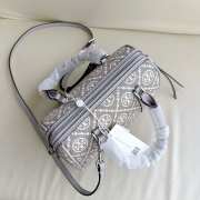 Uubags Tory Burch T Monogram Utility Mini Barrel Bag In Grey 20.5x12x9.5cm - 2