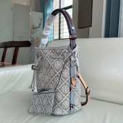 Uubags Tory Burch T Monogram Utility Bucket Bag In Grey 18x12x21cm - 3
