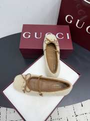 Uubags Gucci Horsebit ballet flat light beige merino wool - 6