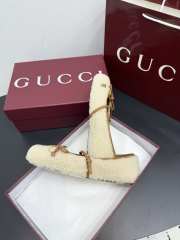Uubags Gucci Horsebit ballet flat light beige merino wool - 5