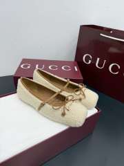 Uubags Gucci Horsebit ballet flat light beige merino wool - 4