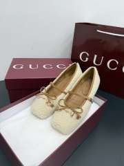 Uubags Gucci Horsebit ballet flat light beige merino wool - 3