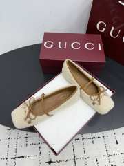Uubags Gucci Horsebit ballet flat light beige merino wool - 2
