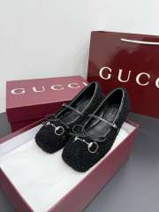 Uubags Gucci Horsebit ballet flat black merino wool - 6