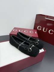 Uubags Gucci Horsebit ballet flat black merino wool - 5