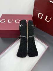 Uubags Gucci Horsebit ballet flat black merino wool - 4