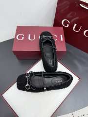 Uubags Gucci Horsebit ballet flat black merino wool - 2