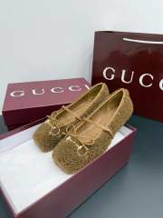 Uubags Gucci Horsebit ballet flat brown merino wool - 6