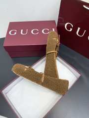 Uubags Gucci Horsebit ballet flat brown merino wool - 4