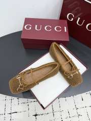 Uubags Gucci Horsebit ballet flat brown merino wool - 2