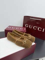 Uubags Gucci Horsebit ballet flat brown merino wool - 3