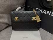 Uubags Chanel Vintage Black And Gold Double CC Turn Lock Bag 25cm - 4