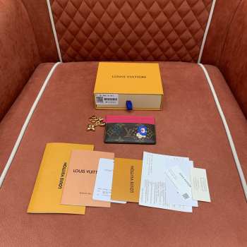 Uubags Louis Vuitton M15324 Charms Card Holder Monogram Pink Frost 10x7cm