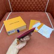 Uubags Louis Vuitton M15324 Charms Card Holder Monogram Pink Frost 10x7cm - 3