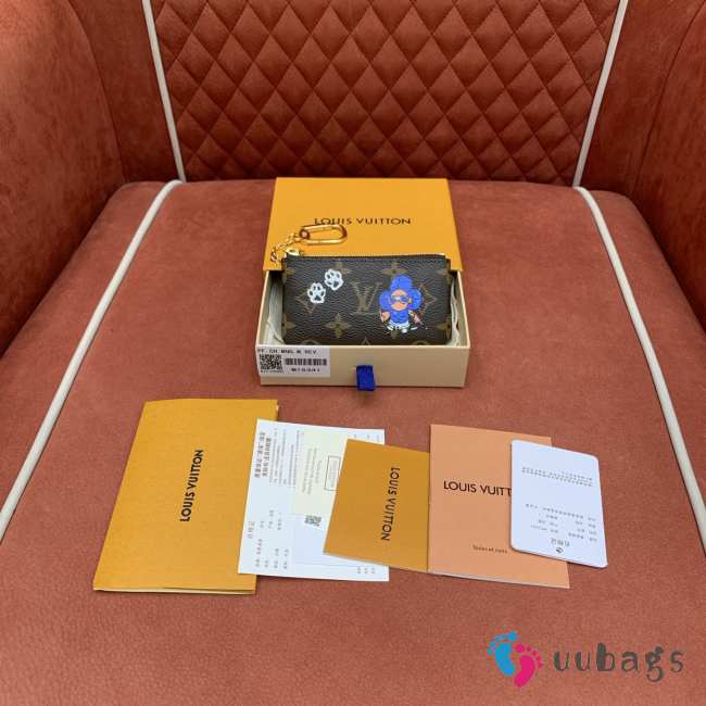 Uubags Louis Vuitton M15341 Key Pouch Monogram Blue Frost 12x7x1.5cm - 1