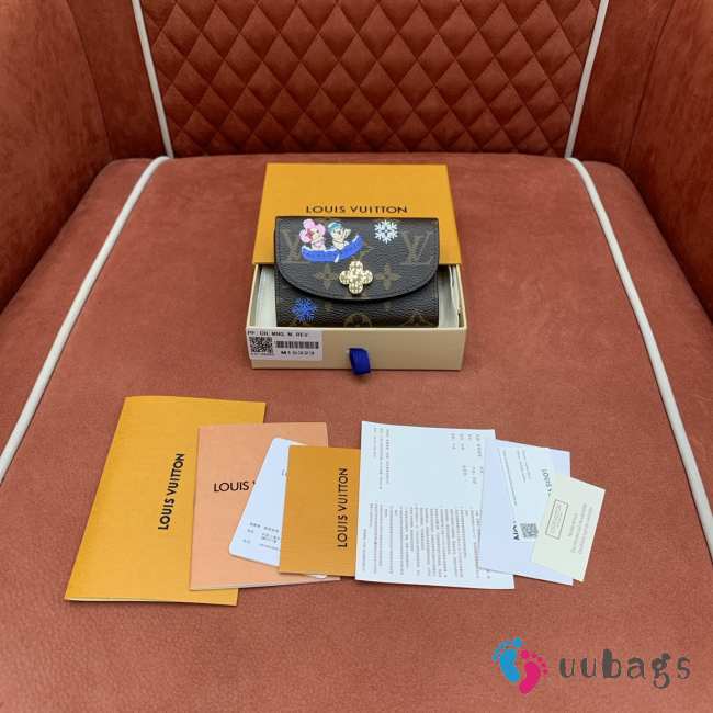 Uubags Louis Vuitton M15323 Rosalie Coin Purse Monogram Blue Frost 11x8x2.5cm - 1