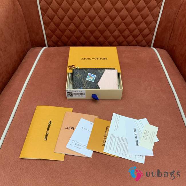 Uubags Louis Vuitton M15333 Romy Card Holder Monogram Snowy Pearl 12x8x0.8cm - 1