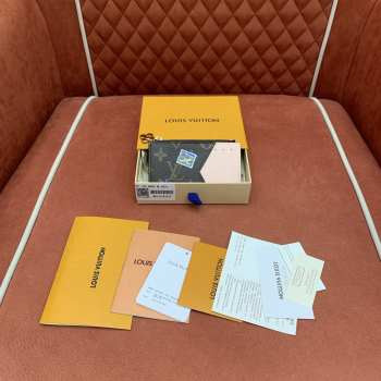 Uubags Louis Vuitton M15333 Romy Card Holder Monogram Snowy Pearl 12x8x0.8cm