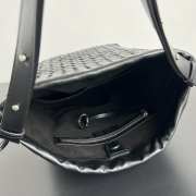 Uubags Bottega Veneta Intrecciato Biblioteca Bucket Bag In Black Soft Intrecciato Leather 33x24x14cm - 3