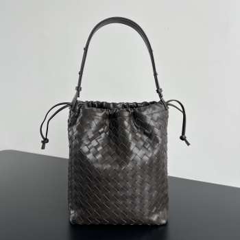 Uubags Bottega Veneta Intrecciato Biblioteca Bucket Bag In Fondant Soft Intrecciato Leather 33x24x14cm