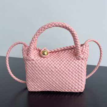 Uubags Bottega Veneta Mini Tosca Pink Leather Bag 20x16.5x7cm