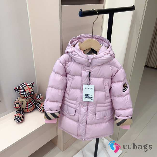 Uubags Burberry Kids Bensen Puffer Jacket In Pink - 1