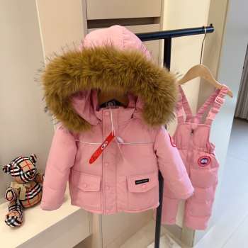 Uubags Canada Goose Children Down Snowsuit In Light Pink