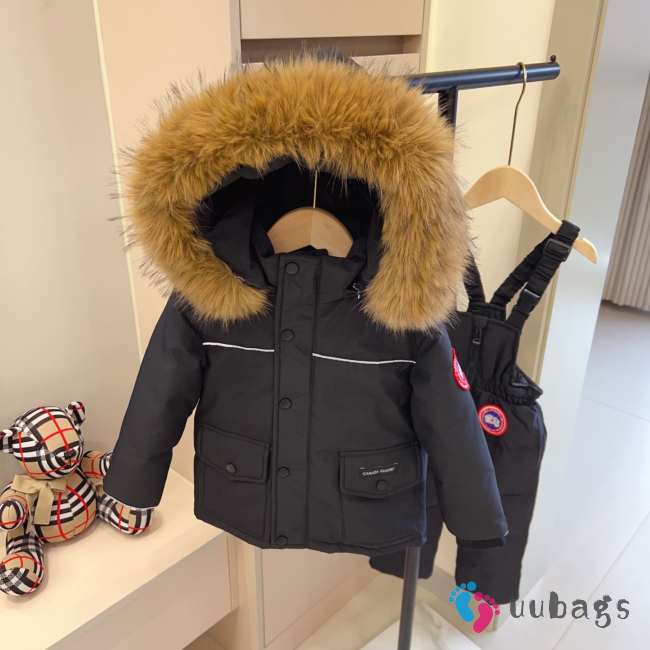 Uubags Canada Goose Children Down Snowsuit In Black - 1