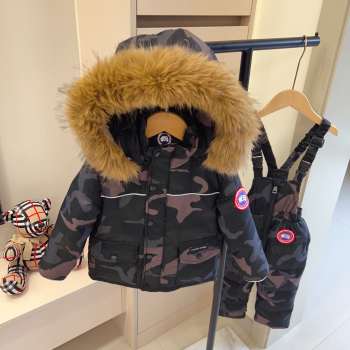 Uubags Canada Goose Kids Camouflage Down Parka with Fur Hood