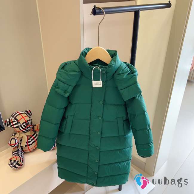 Uubags Lululemon Kids Long Down Puffer Coat In Green - 1