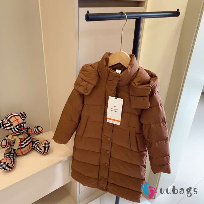 Uubags Lululemon Kids Long Down Puffer Coat In Brown - 1