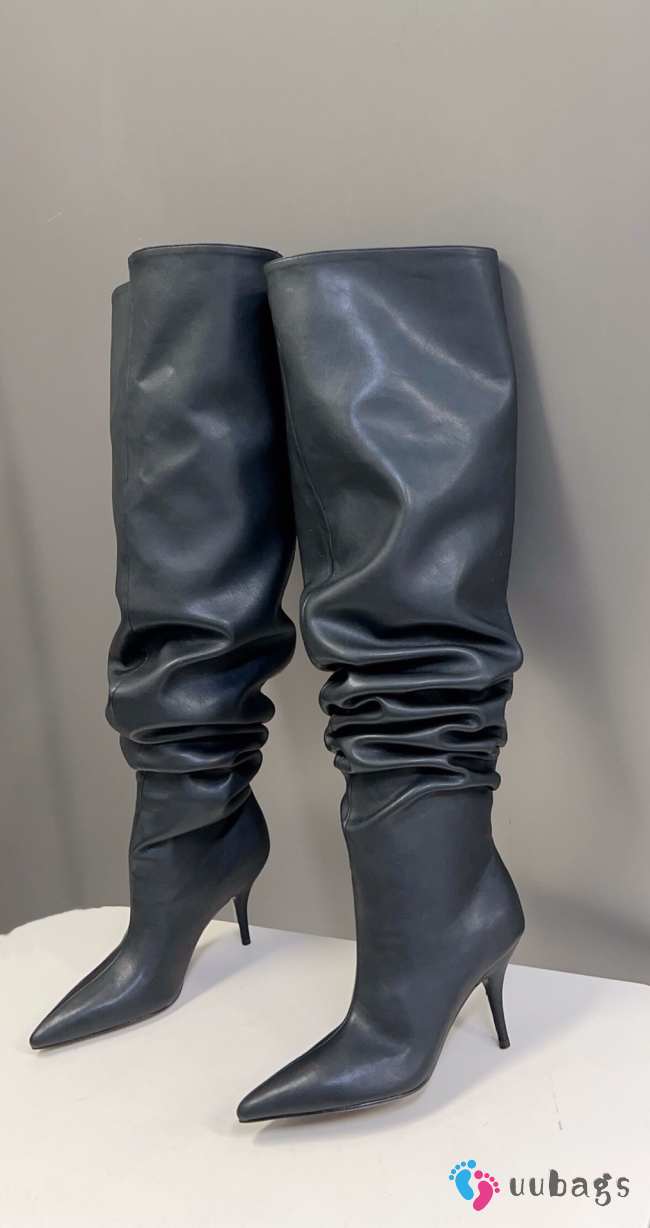 Balenciaga Slouchy Heeled Knee High Boots 8.5cm - 1