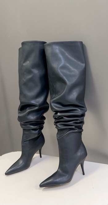 Balenciaga Slouchy Heeled Knee High Boots 8.5cm