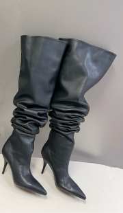 Balenciaga Slouchy Heeled Knee High Boots 8.5cm - 3