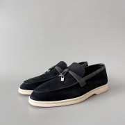 Uubags Loro Piana Summer Charms Walk Loafer In Black - 6