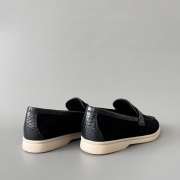 Uubags Loro Piana Summer Charms Walk Loafer In Black - 5