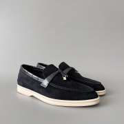 Uubags Loro Piana Summer Charms Walk Loafer In Black - 2