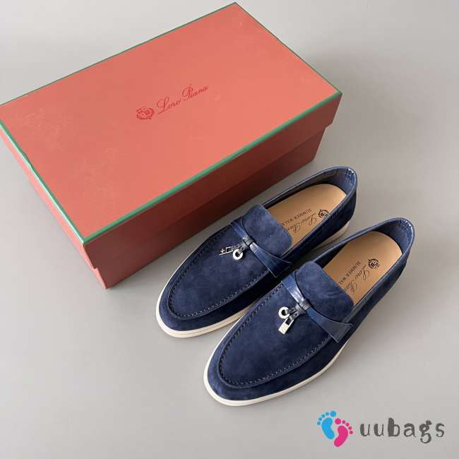 Uubags Loro Piana Summer Charms Walk Loafer In Ocean Heart - 1