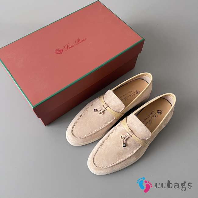 Uubags Loro Piana Summer Charms Walk Loafer In Himalaya Rose - 1