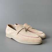 Uubags Loro Piana Summer Charms Walk Loafer In Beige - 3