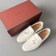 Uubags Loro Piana Summer Charms Walk Loafer In Off-white - 1